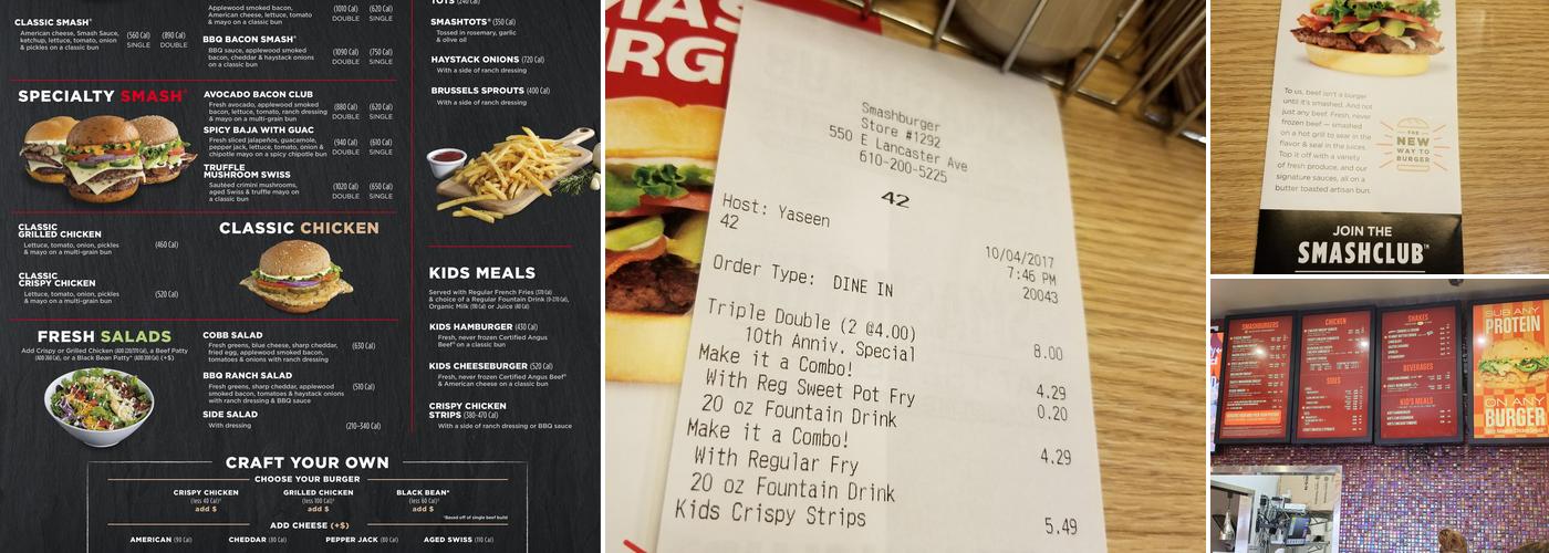 Smashburger Menu