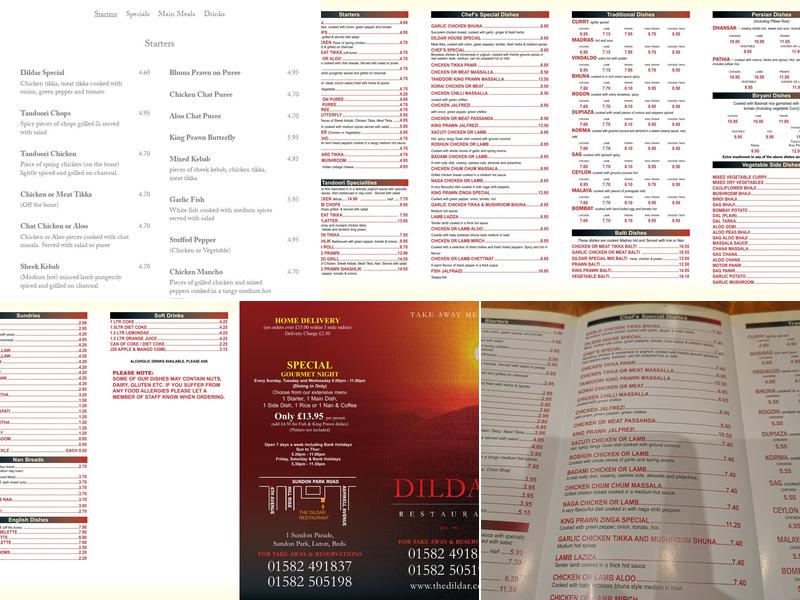Dildar Restaurant Menu