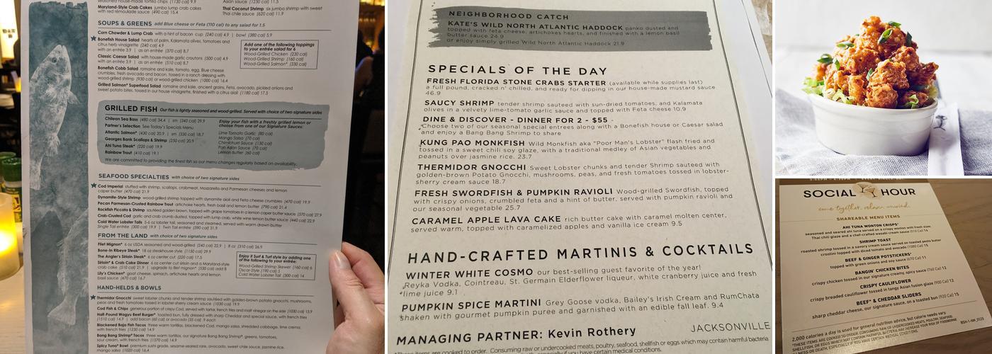 Bonefish Grill Menu