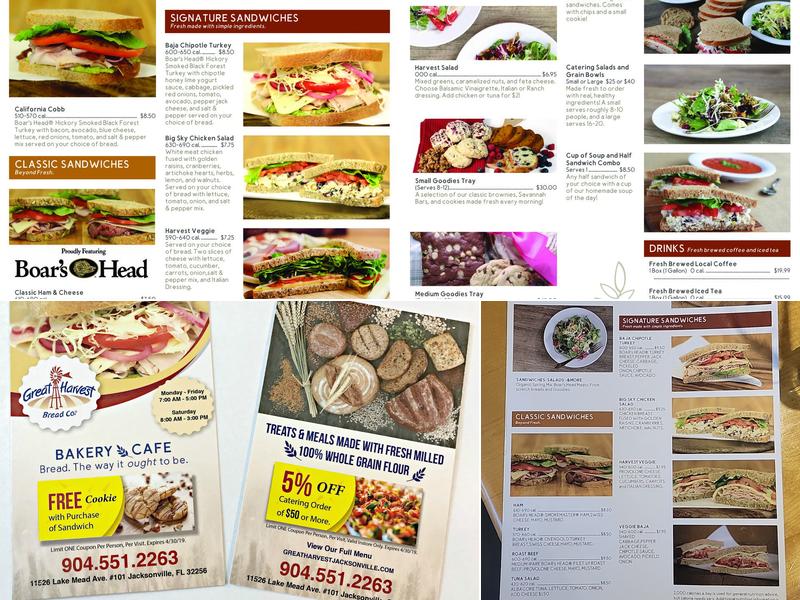 Great Harvest Bread - Jax Menu