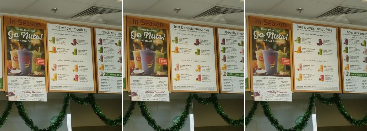 Jamba University North Florida Menu