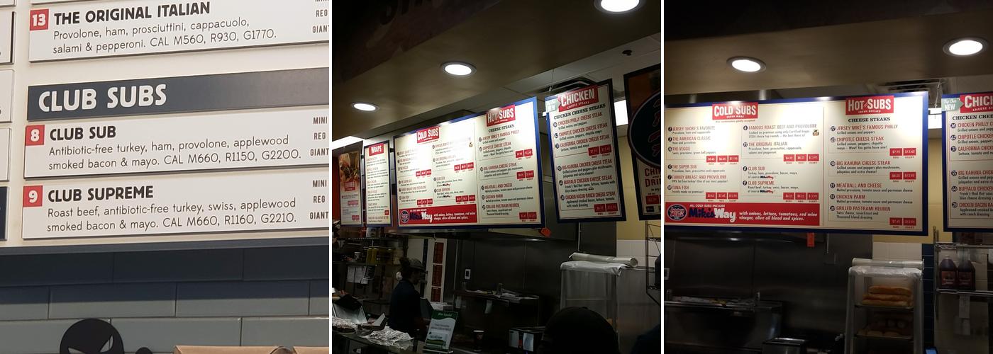 Jersey Mike's Subs Menu
