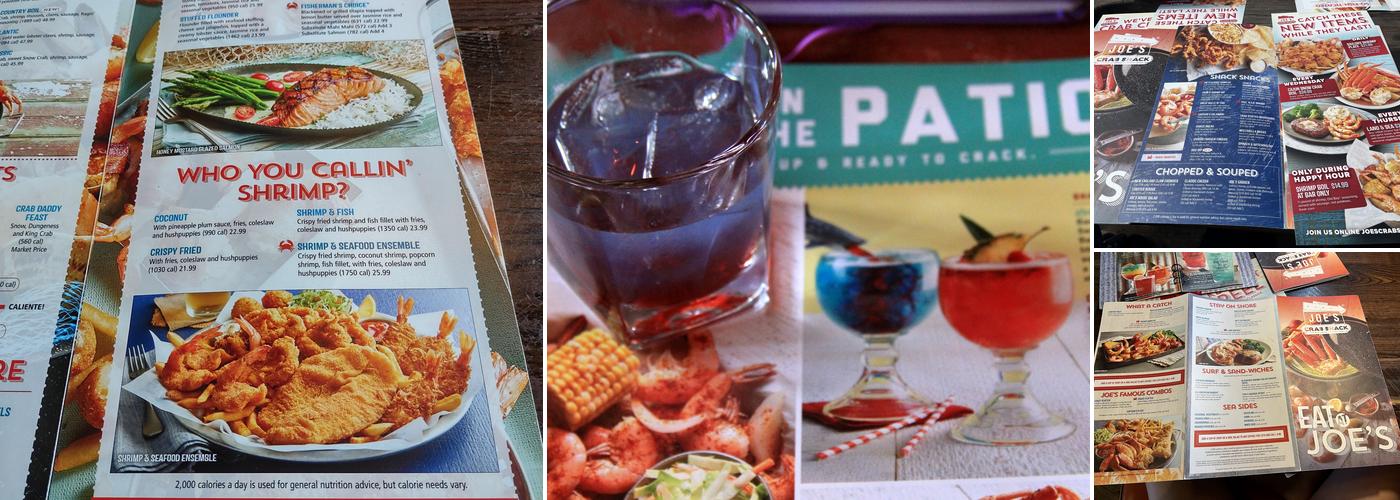 Joe's Crab Shack Menu