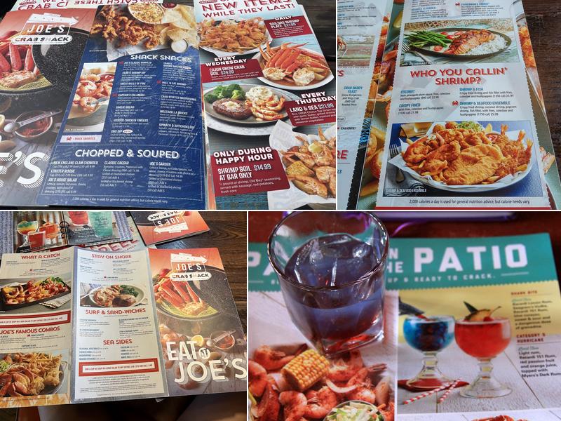 Joe's Crab Shack Menu