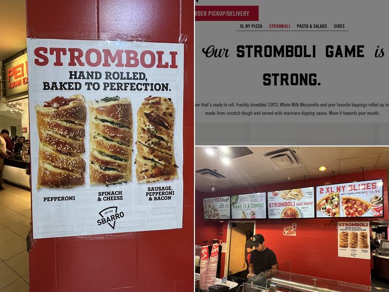 Sbarro Menu