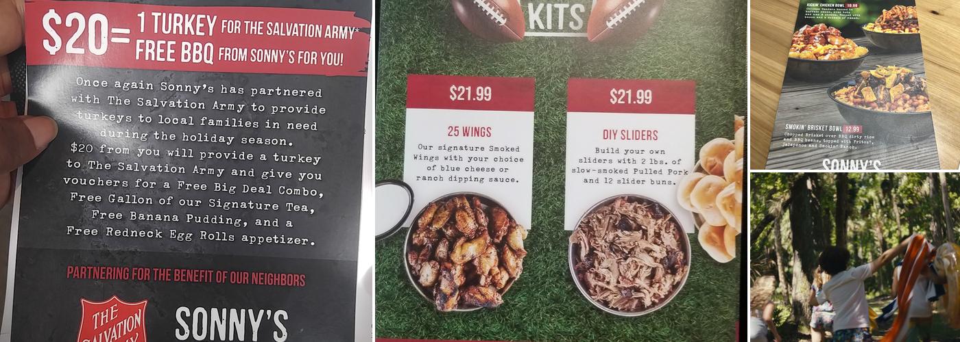 Sonny's BBQ Menu