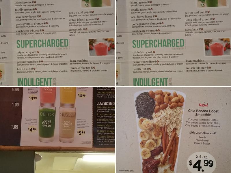 Tropical Smoothie Cafe Menu