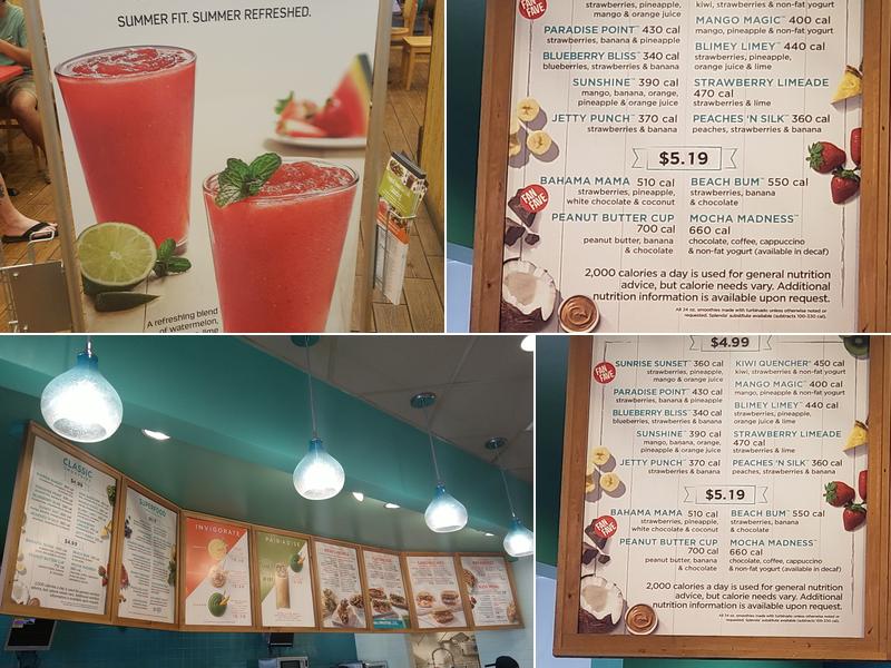 Tropical Smoothie Cafe Menu