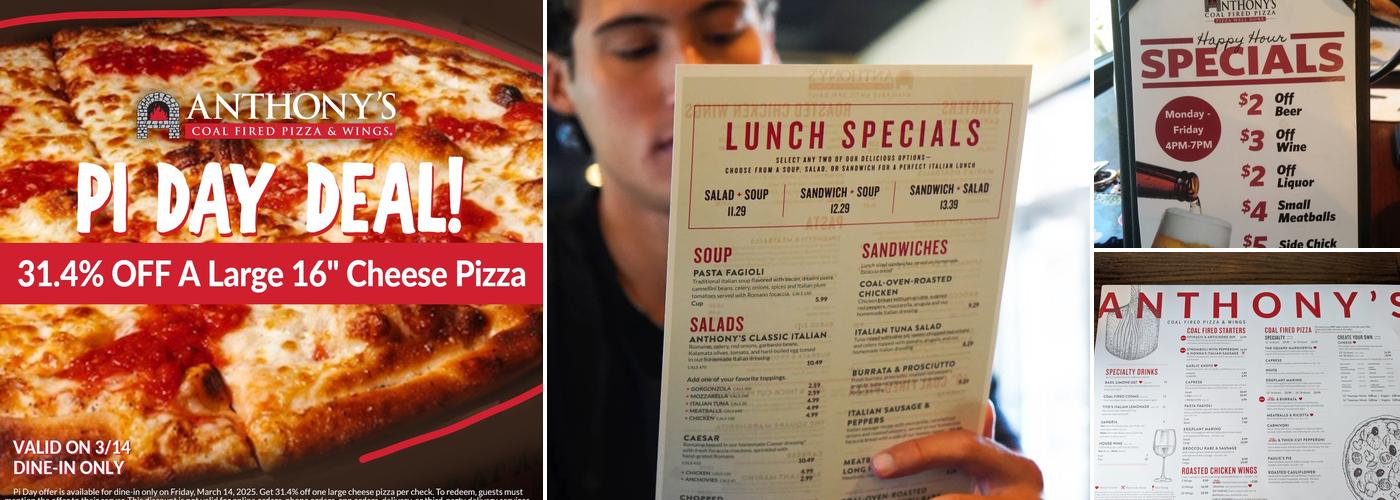 Anthony's Coal Fired Pizza & Wings Menu