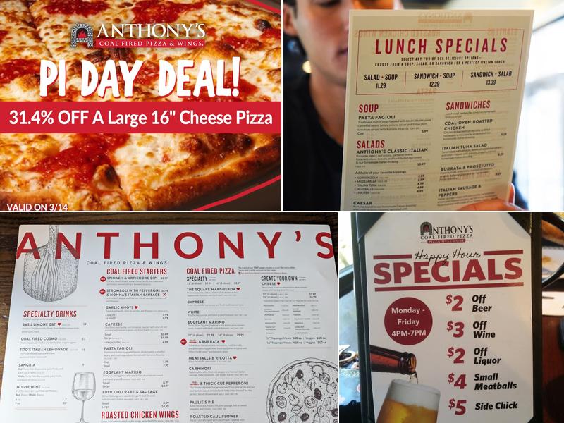 Anthony's Coal Fired Pizza & Wings Menu