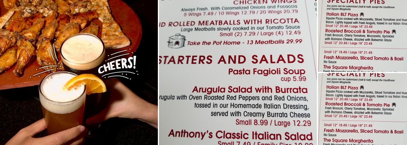 Anthony's Coal Fired Pizza & Wings Menu