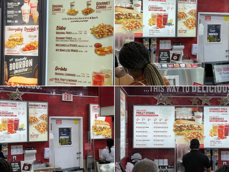 Charleys Cheesesteaks Menu