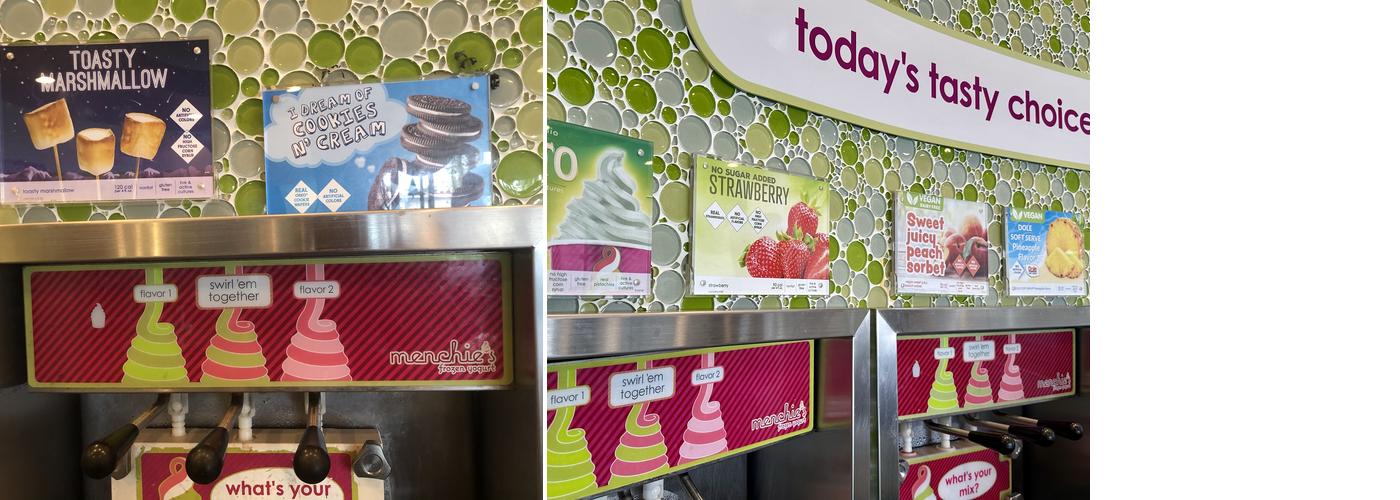 Menchie's Frozen Yogurt Menu