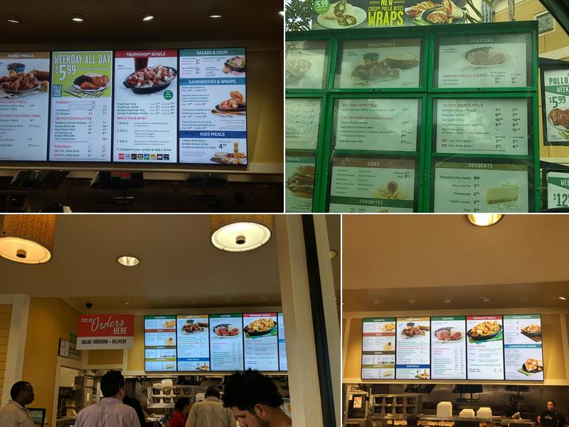 Pollo Tropical Menu