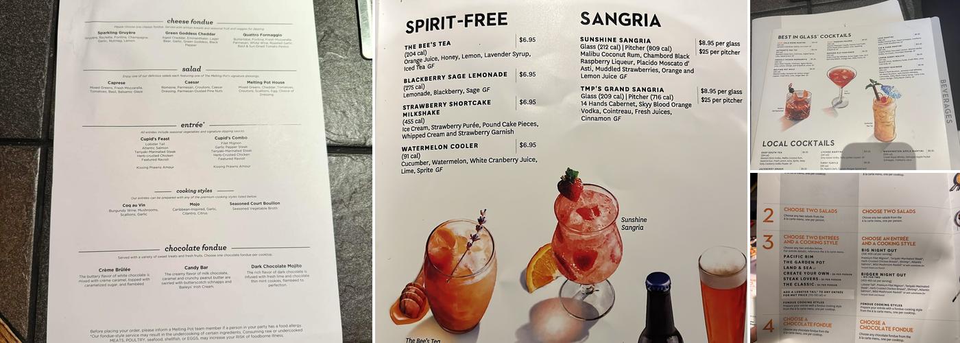 The Melting Pot Menu