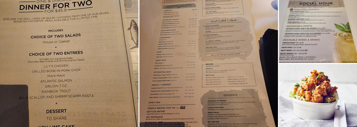 Bonefish Grill Menu