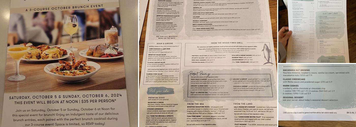 Bonefish Grill Menu