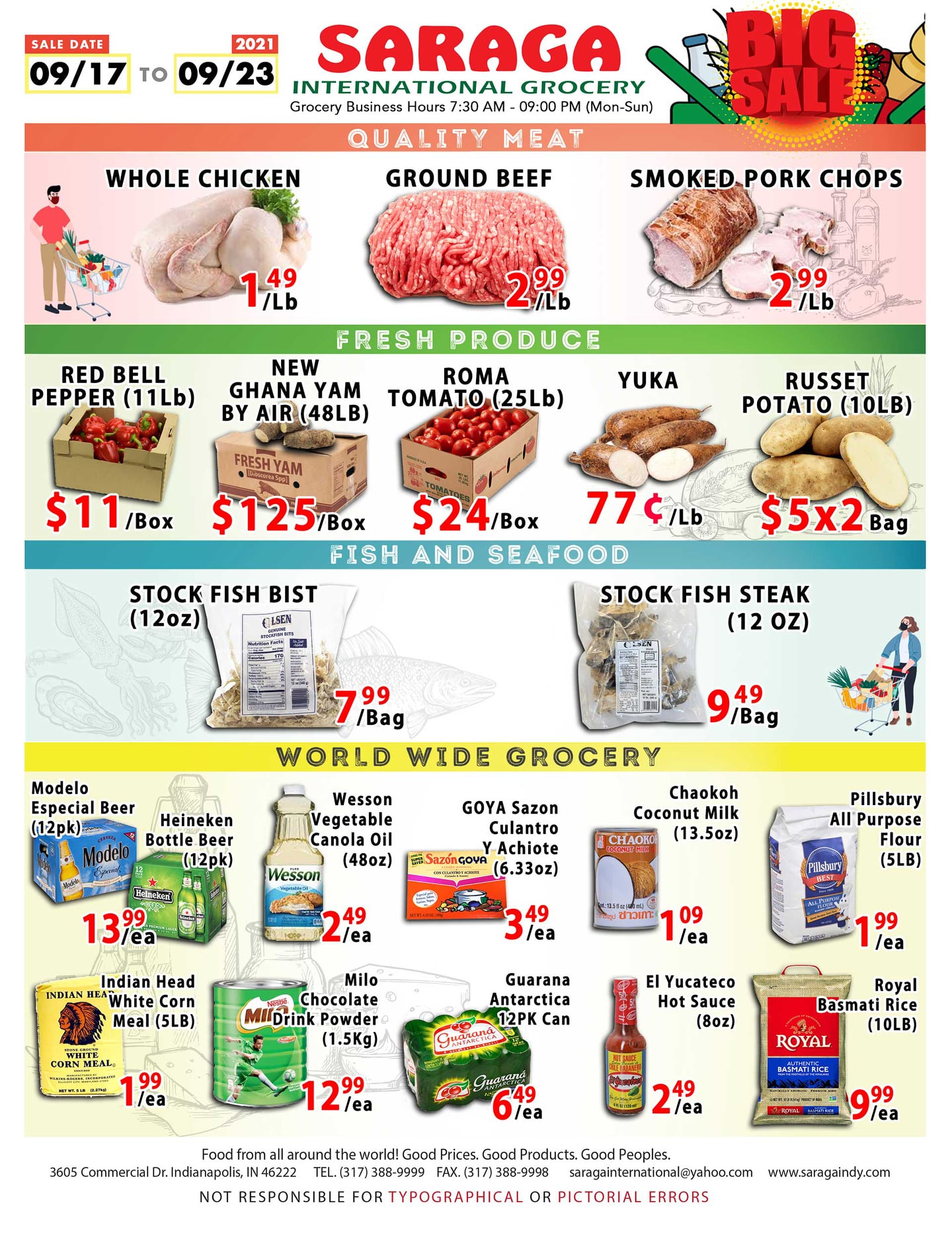 Saraga International Grocery Menu