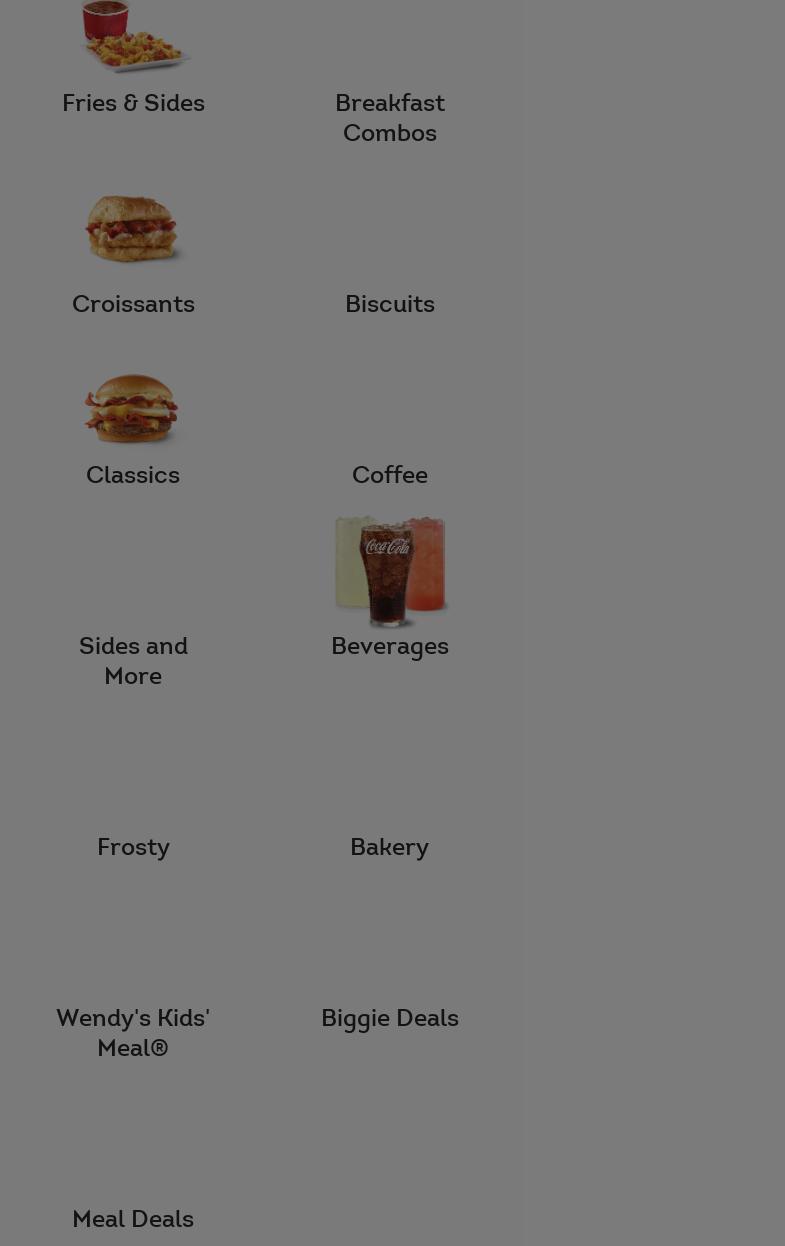Wendy's Menu