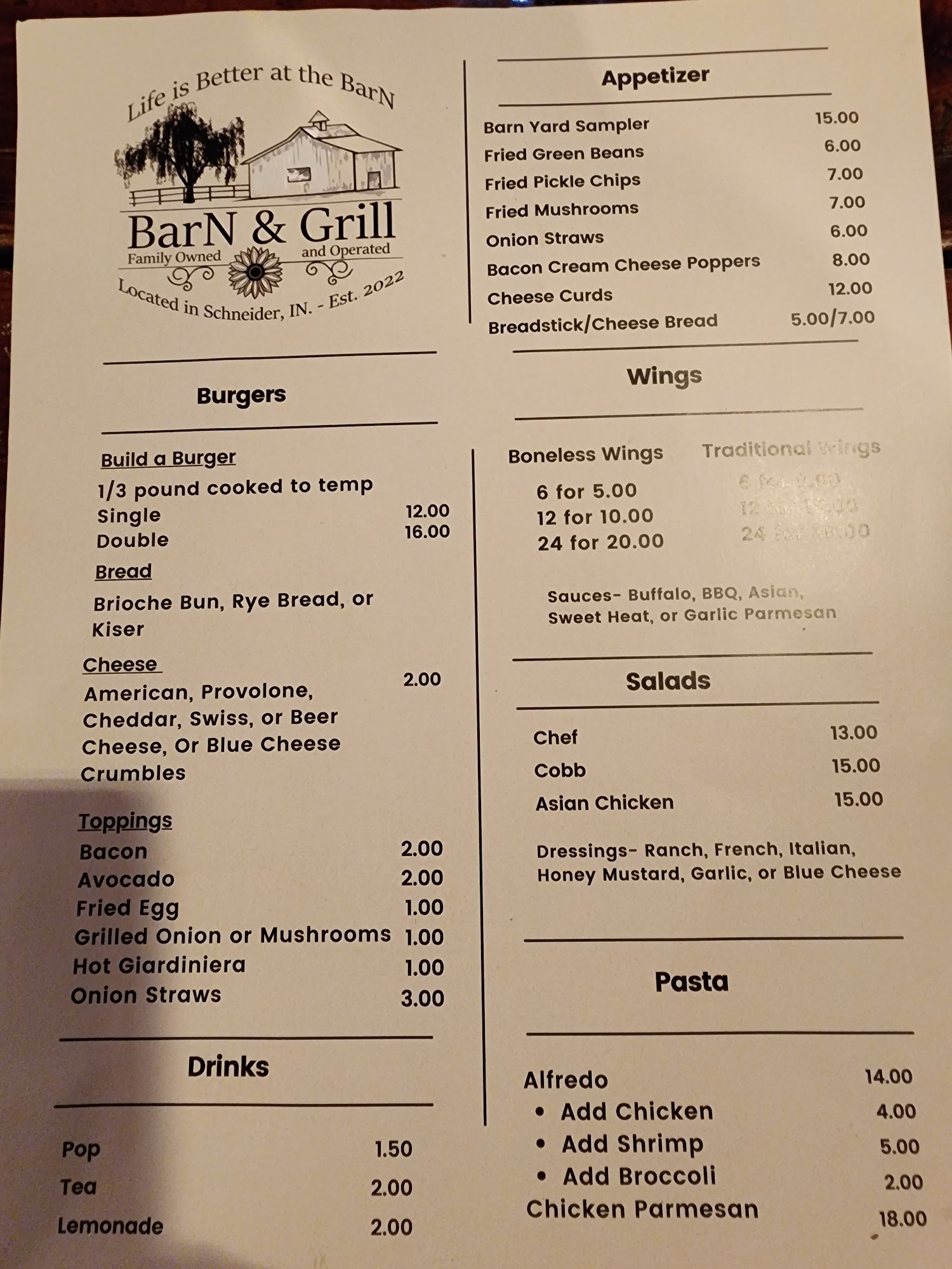 BarN & Grill, Schneider Menu, Reviews (30), Photos (16) Restaurantji