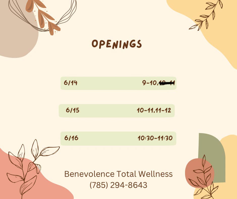 Benevolence Total Wellness LLC- Massage Therapy 115 W 4th St, Holton Kansas 66436