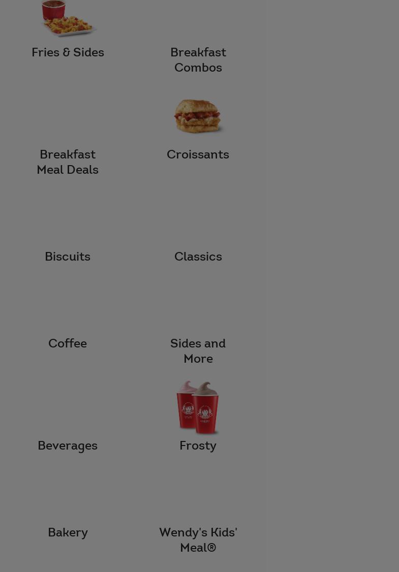 Wendy's Menu