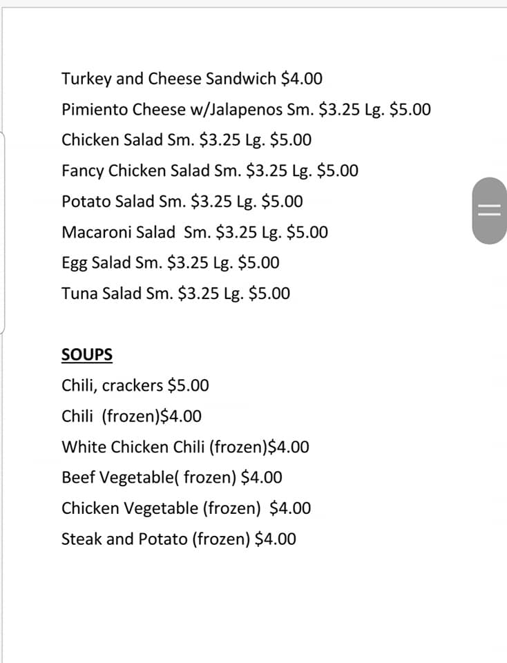 Adrianne's Cakes Parties and More Menu