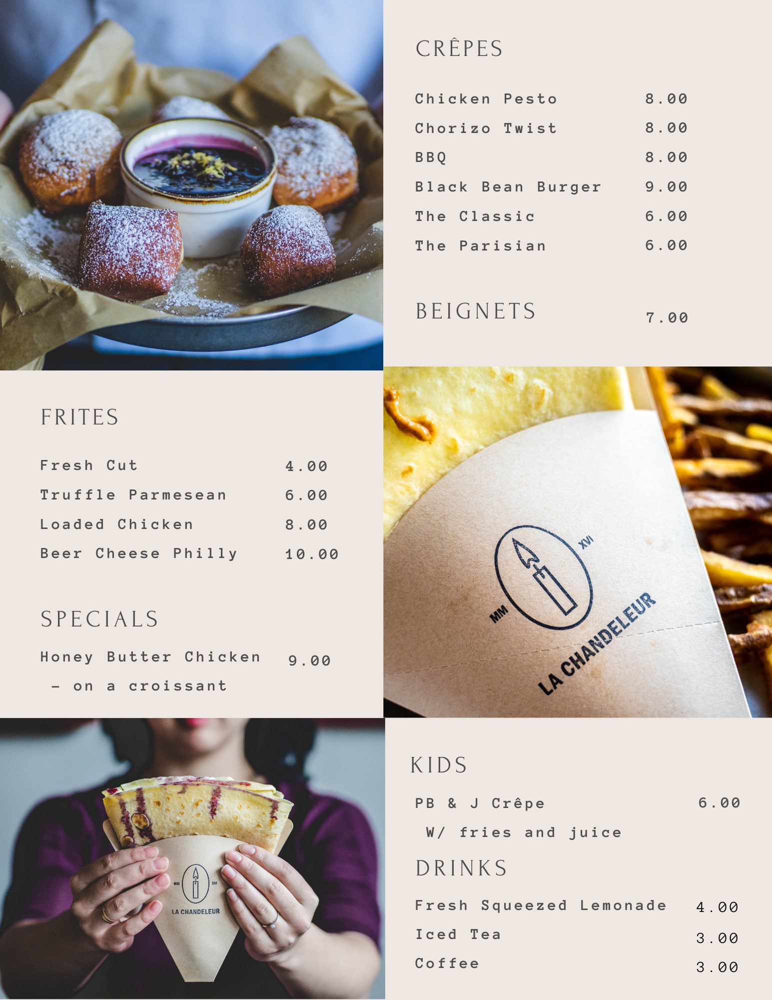 SIMBA'S DELI Menu