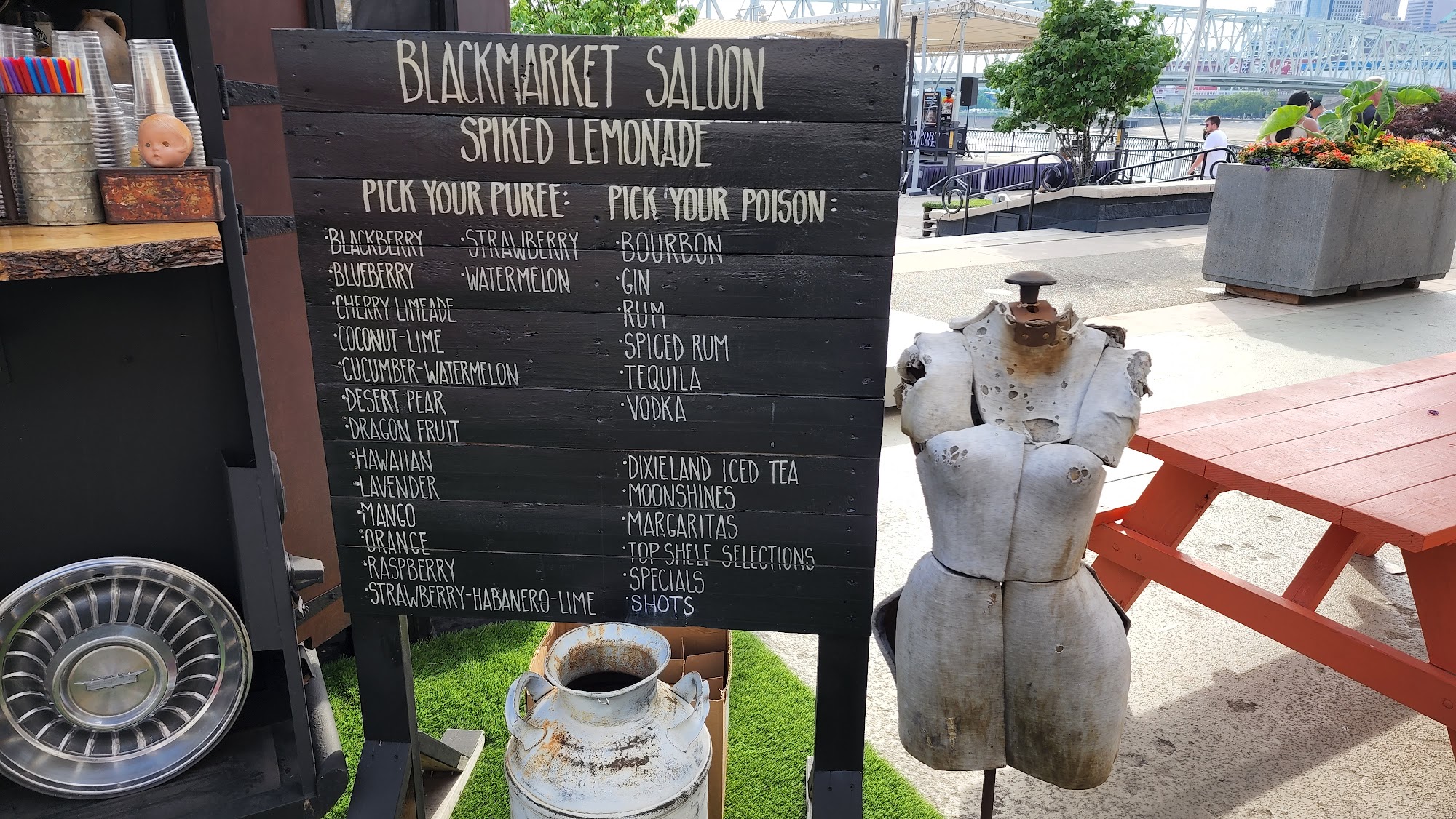 BlackMarketSaloon Menu
