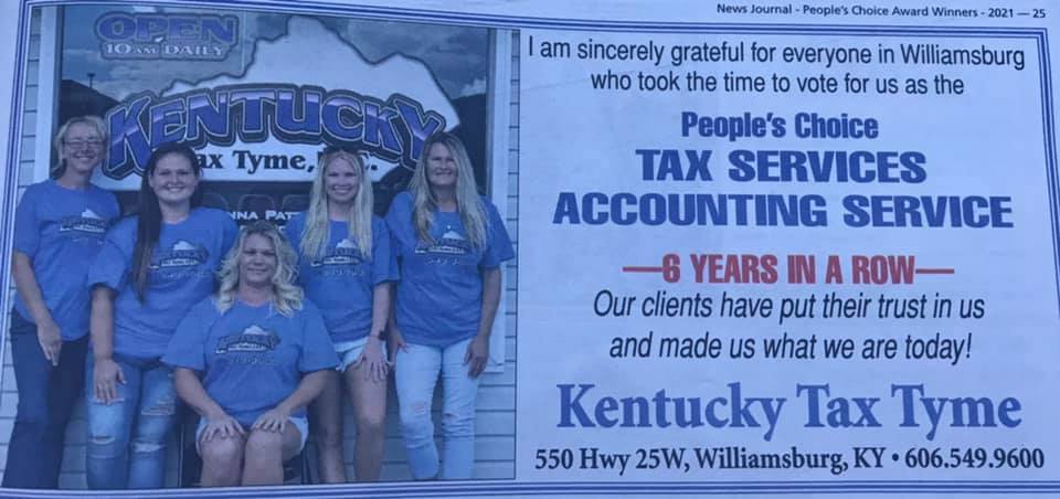 Ponder Tax Services 865 US-25W, Williamsburg Kentucky 40769
