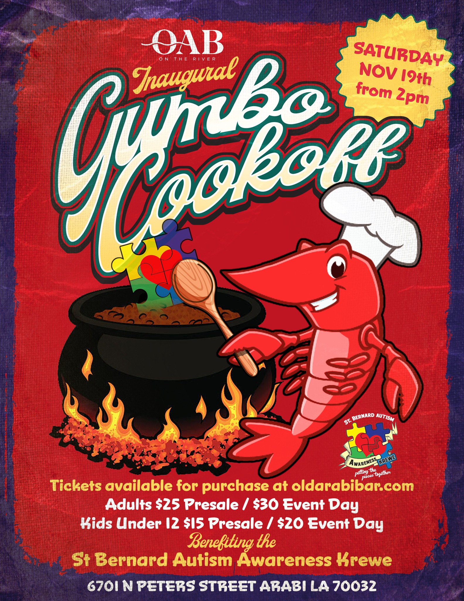 OAB on the River Menu