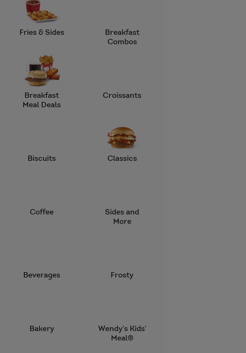 Wendy's Menu