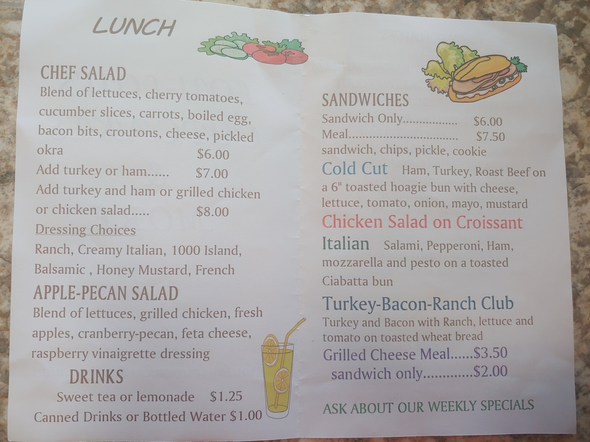 Lou Lou's Cupcakes & More Menu