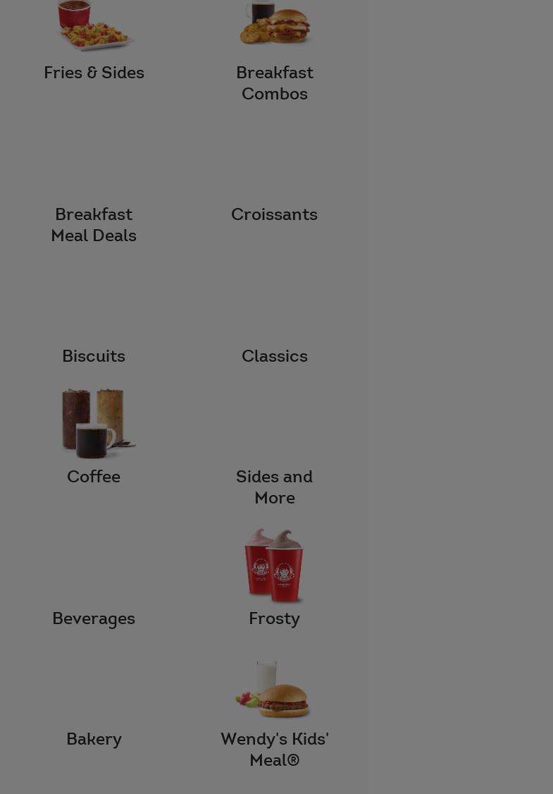 Wendy's Menu