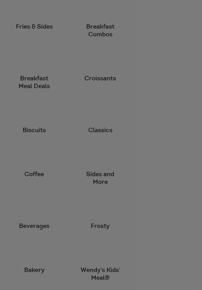 Wendy's Menu