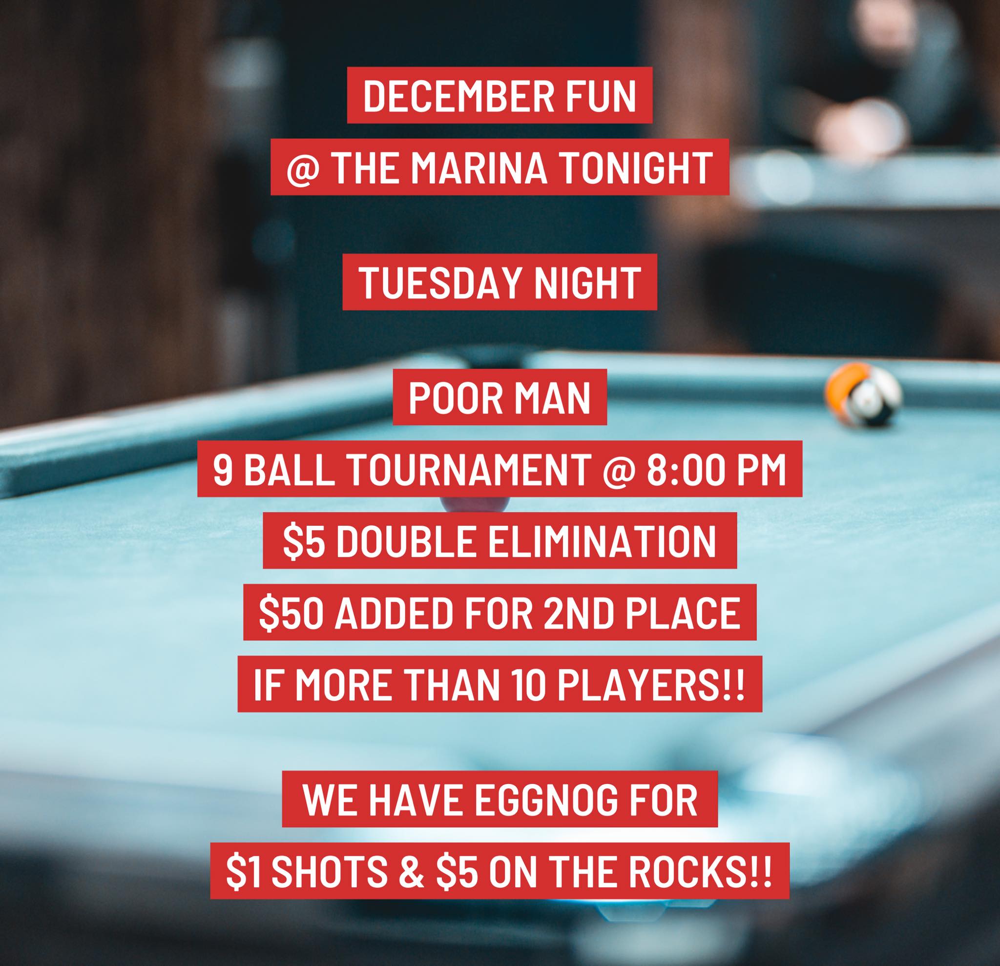 Point Place Marina Menu