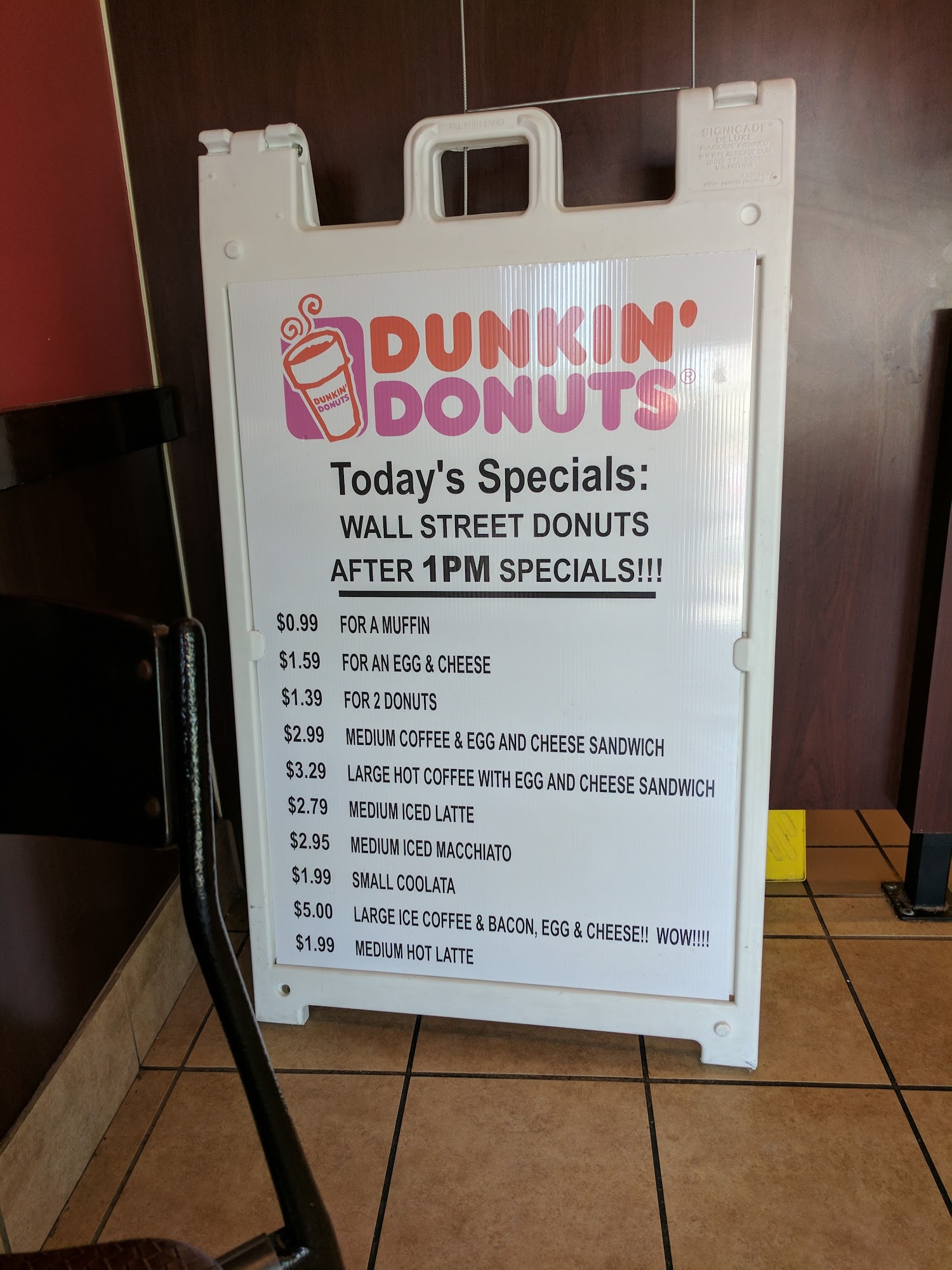 Dunkin' Menu