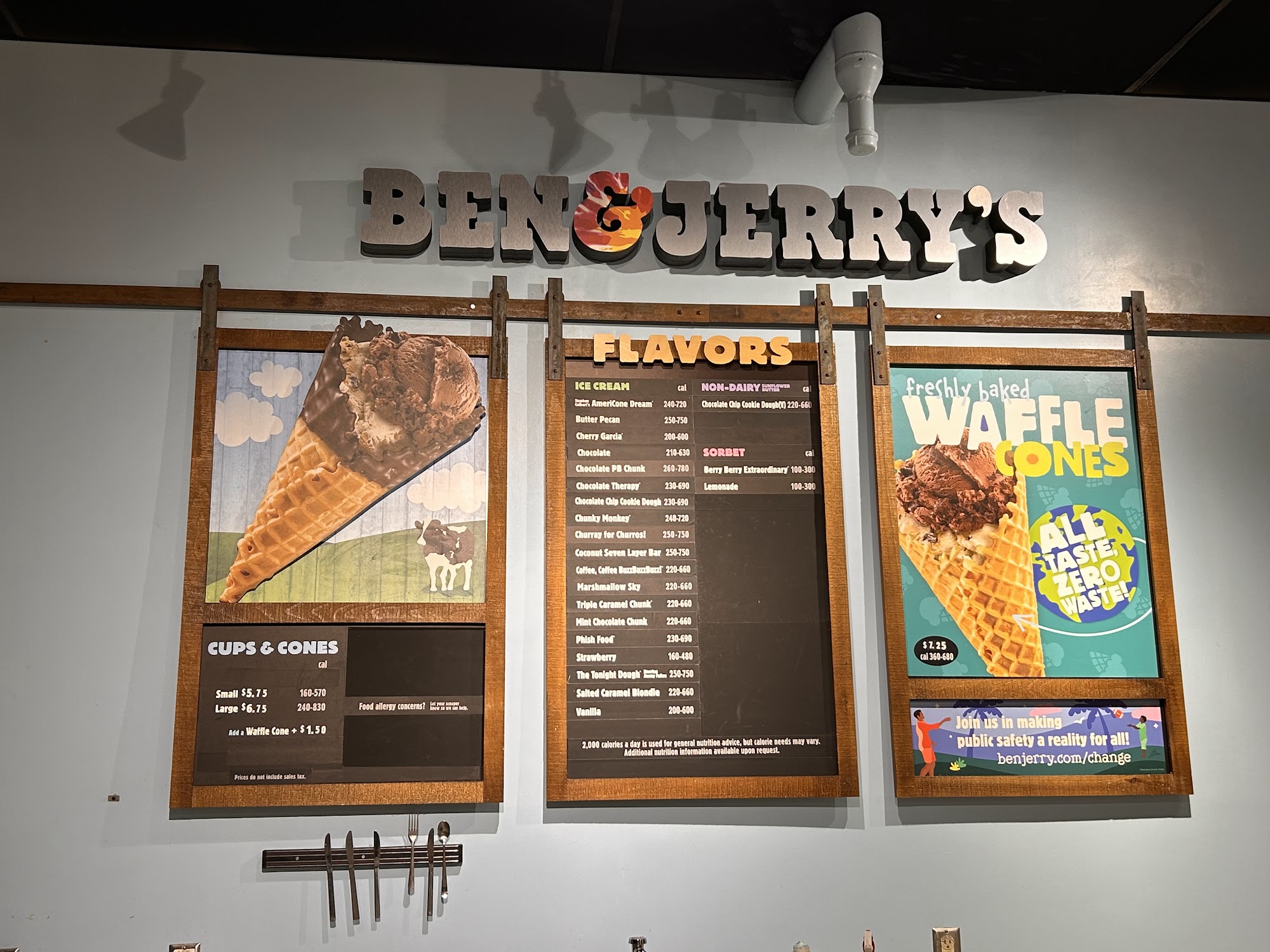 Ben & Jerry's Menu