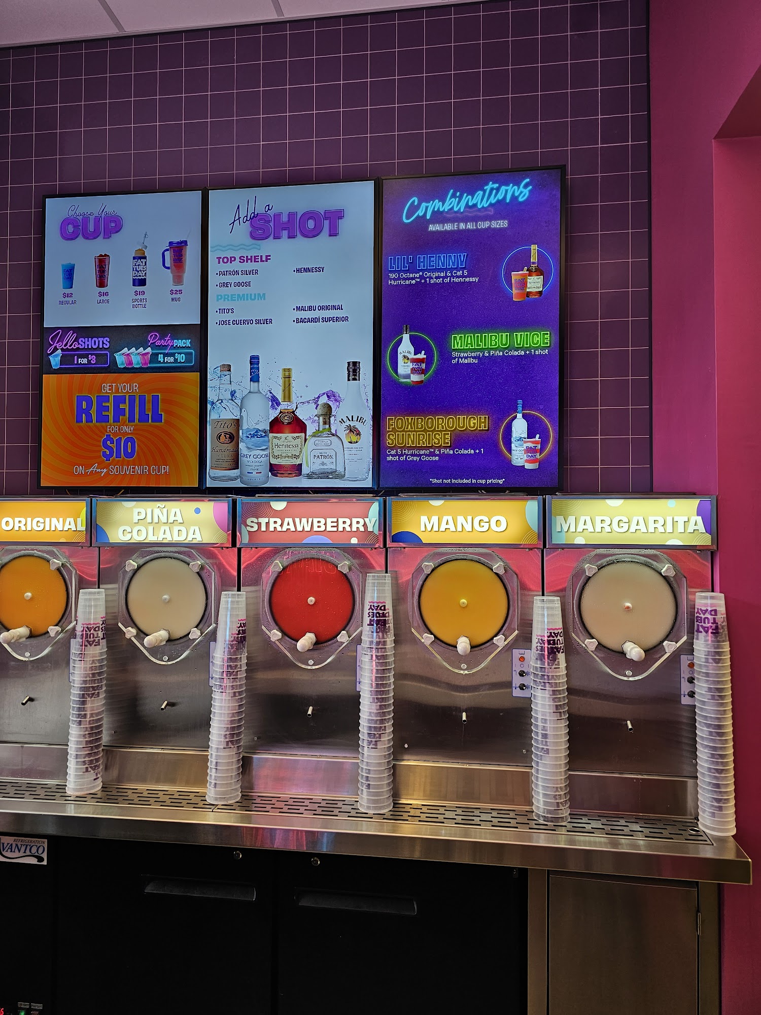 Fat Tuesday at Patriot Place Menu