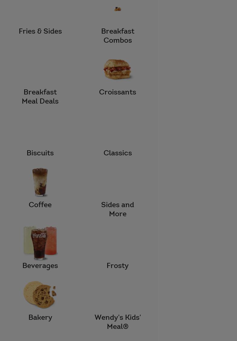Wendy's Menu