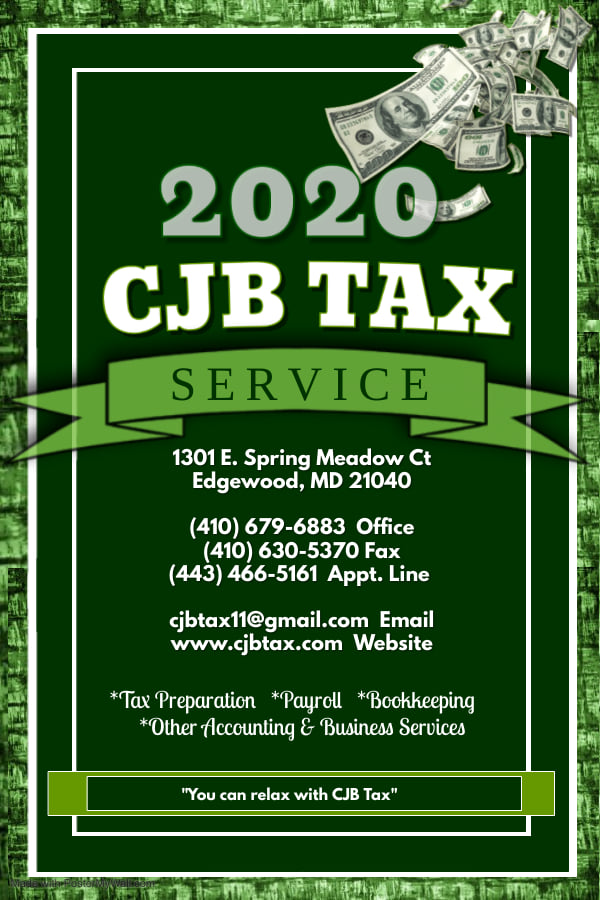 CJB Tax Service 3504 Back Pointe Ct UNIT 1D, Abingdon Maryland 21009