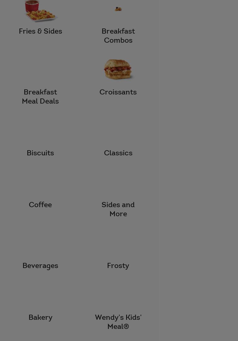 Wendy's Menu