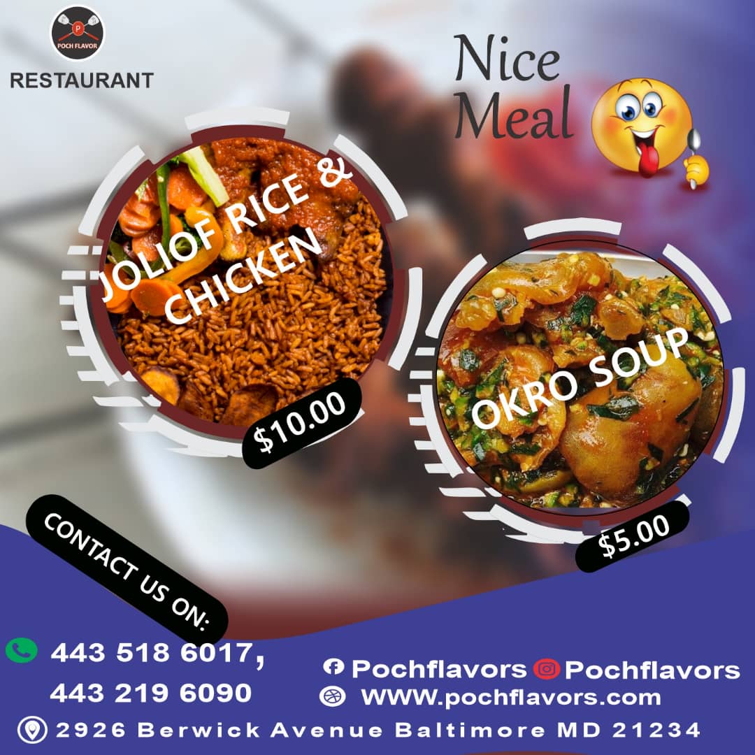 P.O.C.H Flavours Menu