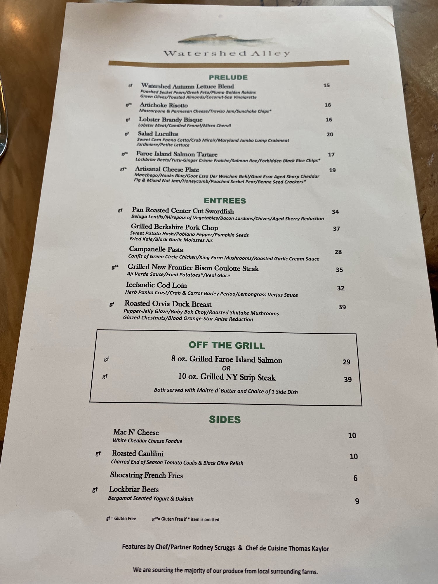 Watershed Alley, Chestertown Menu, Reviews (102), Photos (37
