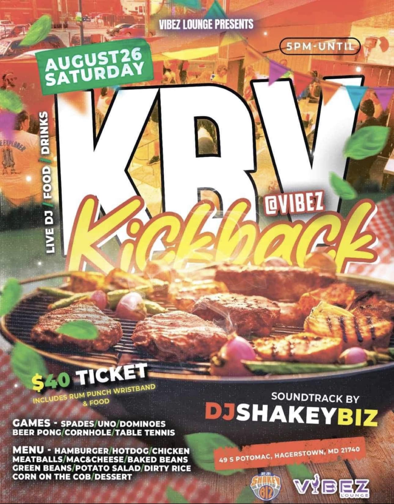 Vibez Lounge Menu