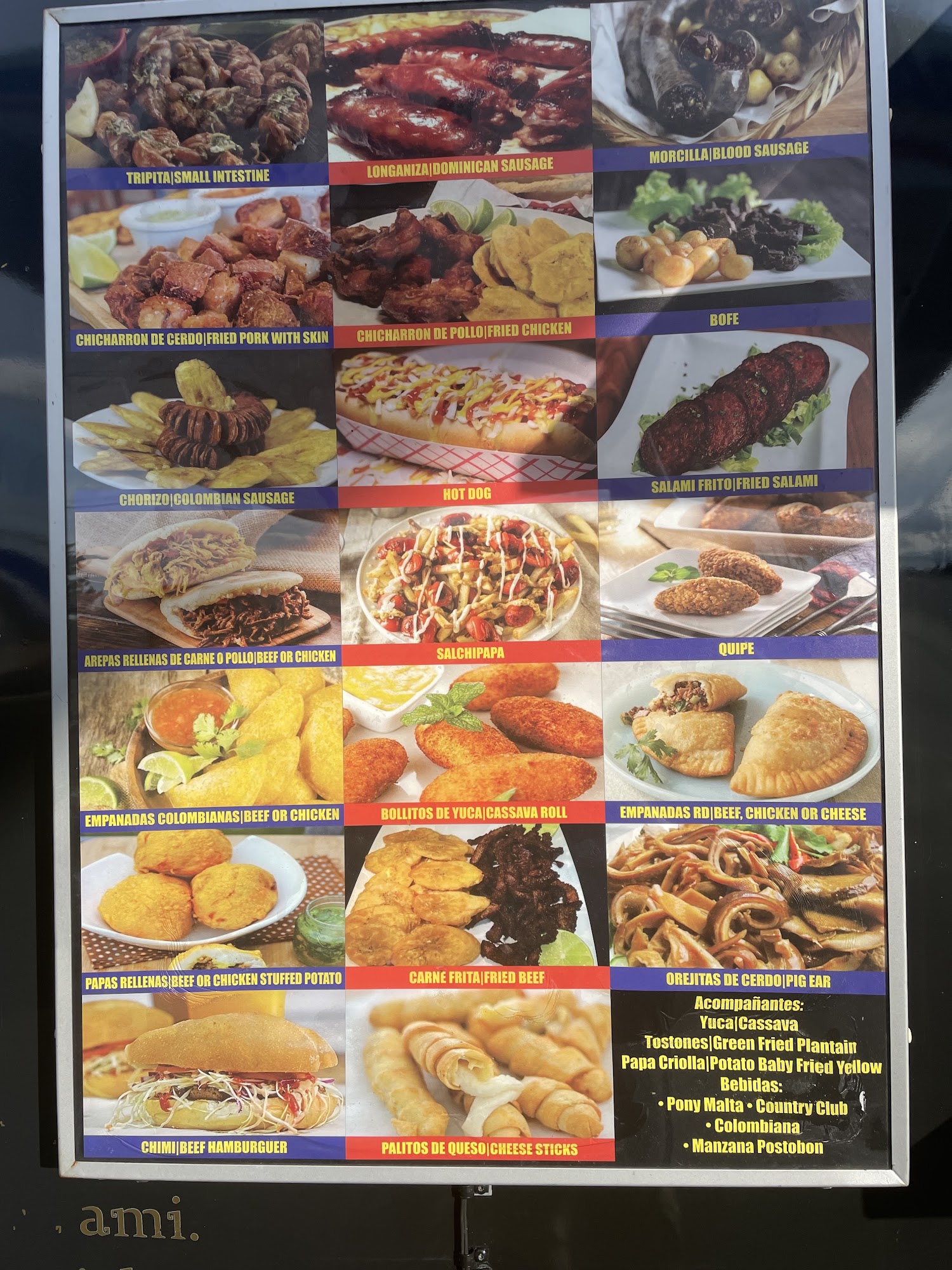 Frituras authentic Dominican food Menu