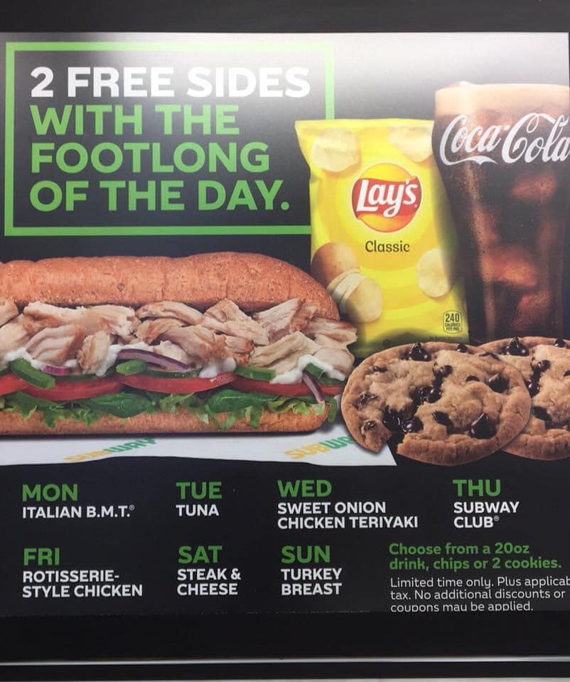 Subway Menu
