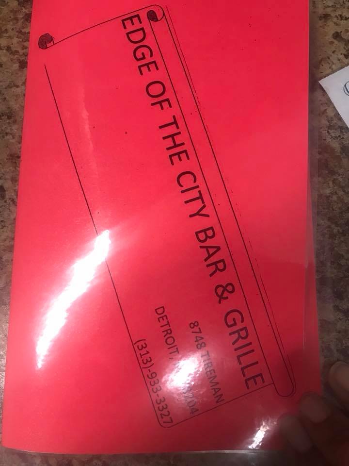 EDGE Of The City Bar & Grille Menu