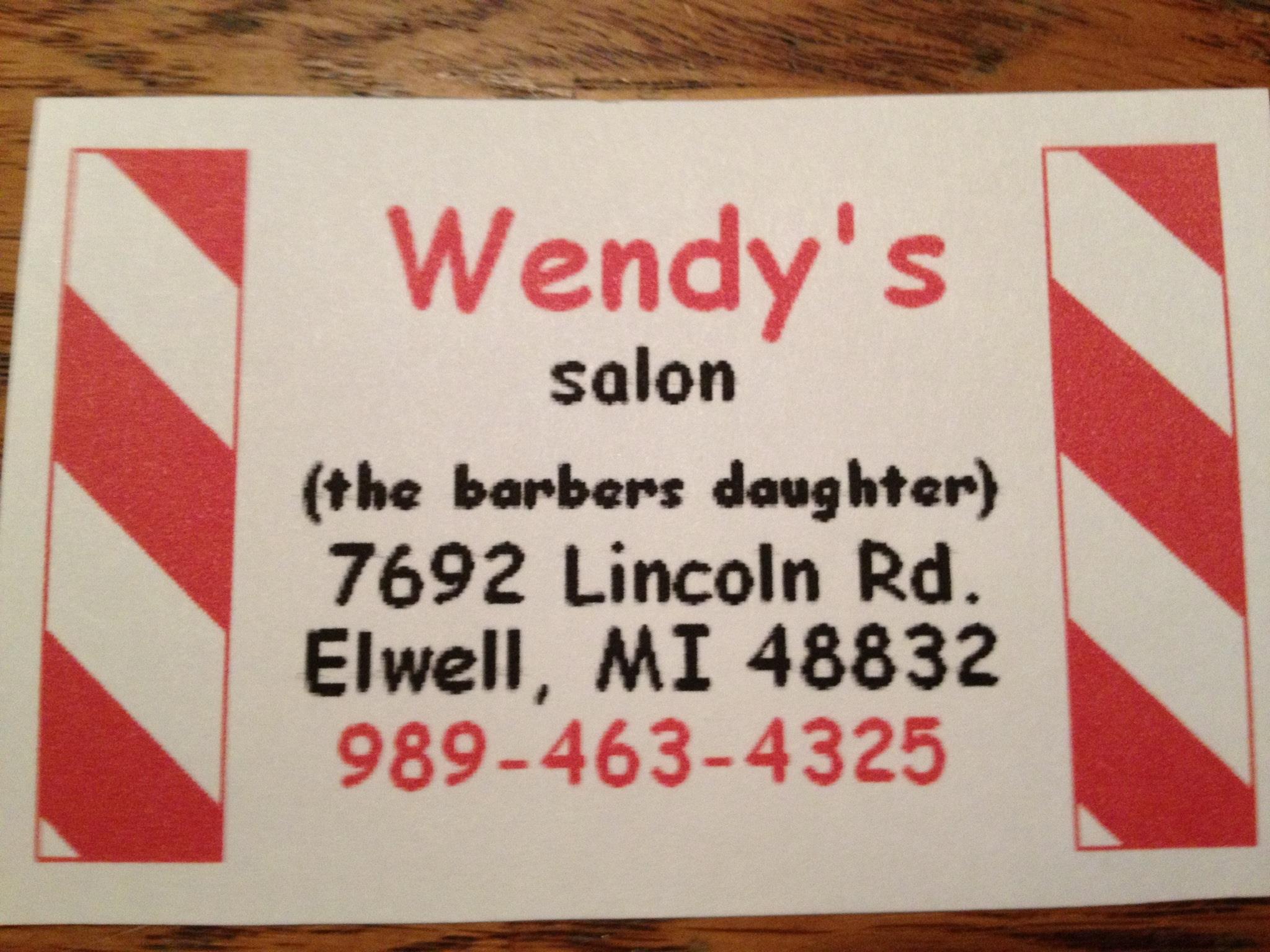 Wendy's Salon 7692 W Lincoln Rd, Elwell Michigan 48832