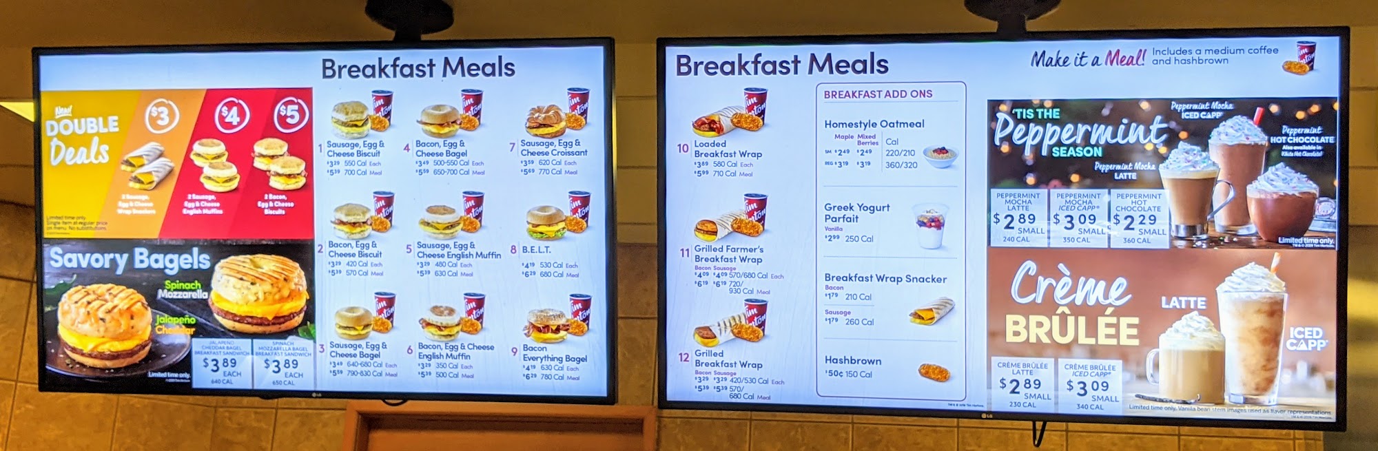 Tim Hortons Menu